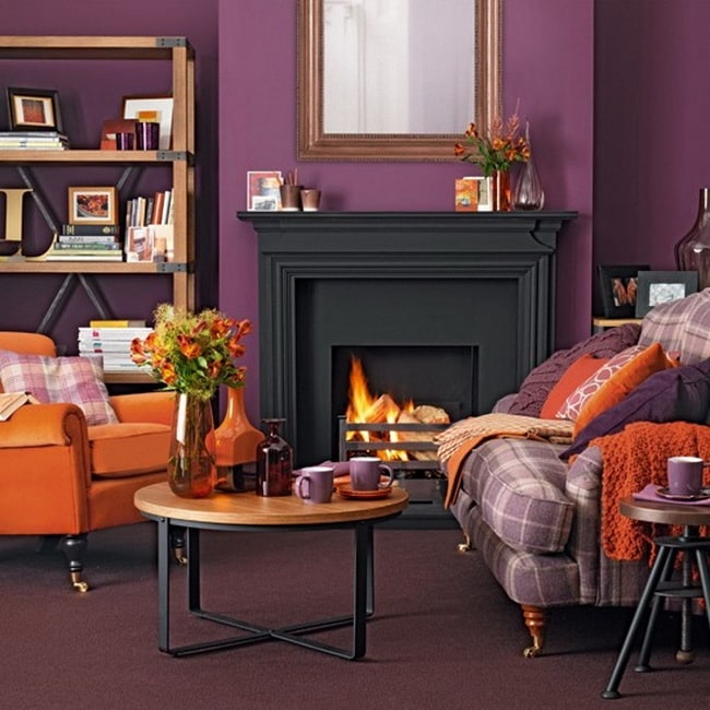 10 colores que combinan con naranja en decoración. Tendencias 2020.