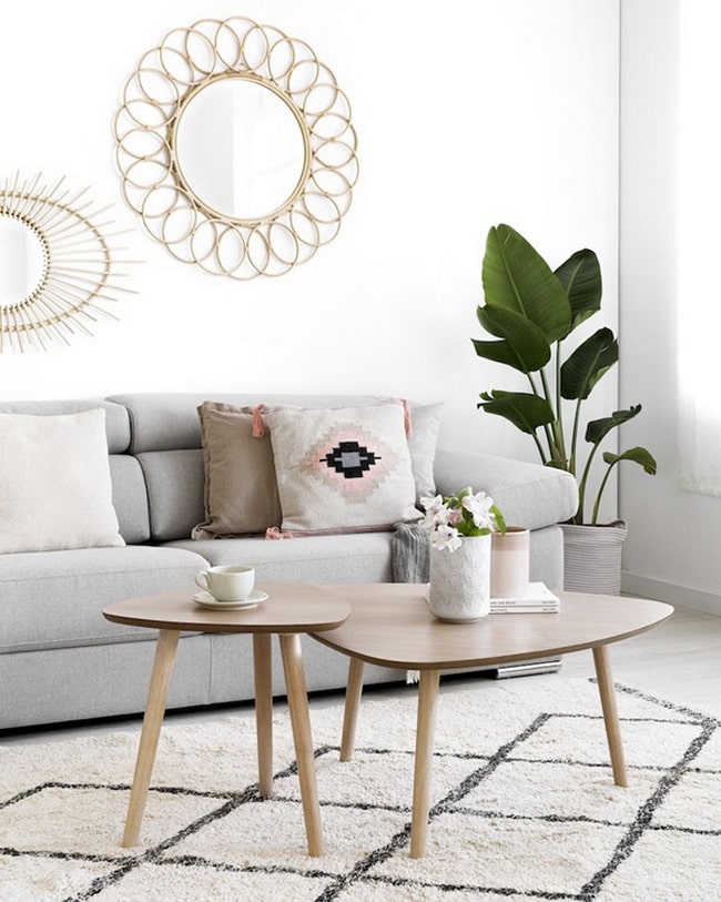 Mesas para salón estilo nórdico
