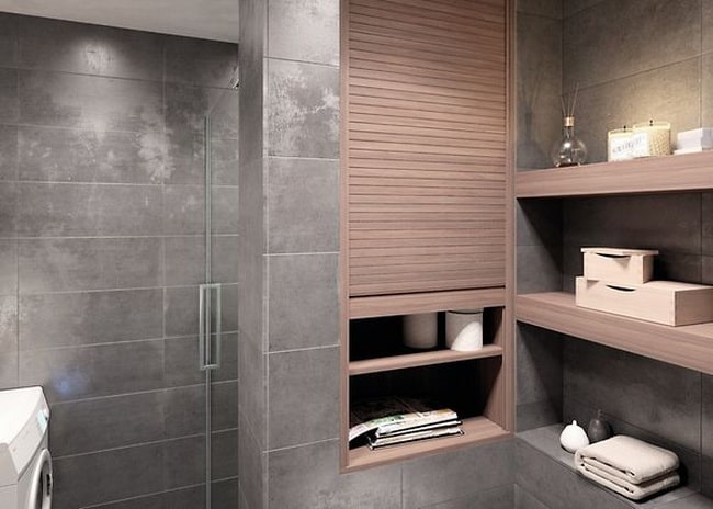 Muebles de baño con persianas