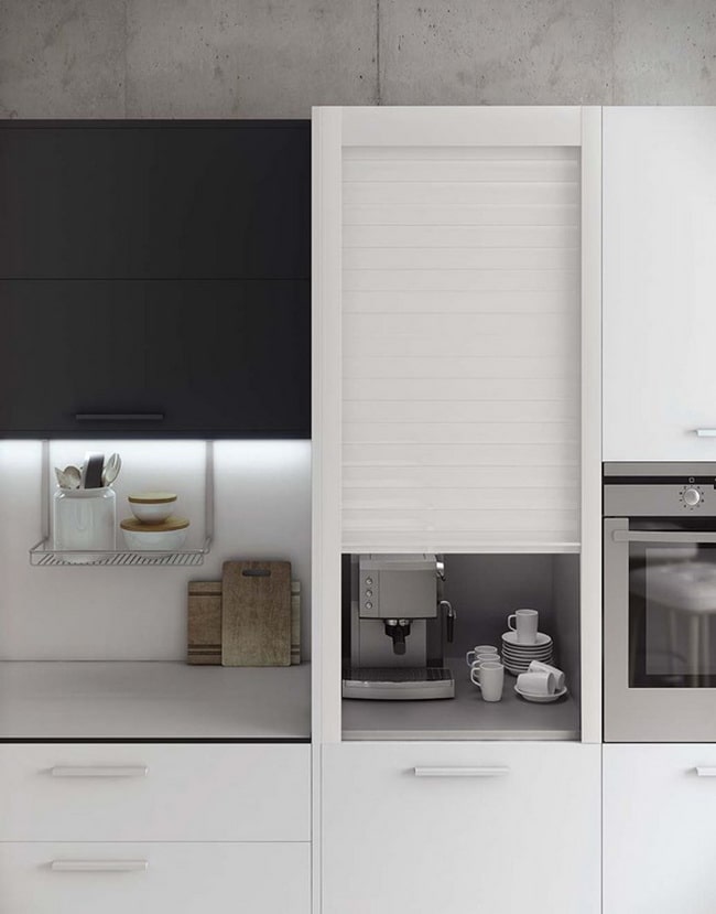 eje Buena voluntad Corte ▷ Muebles con persiana para ganar espacio en la cocina
