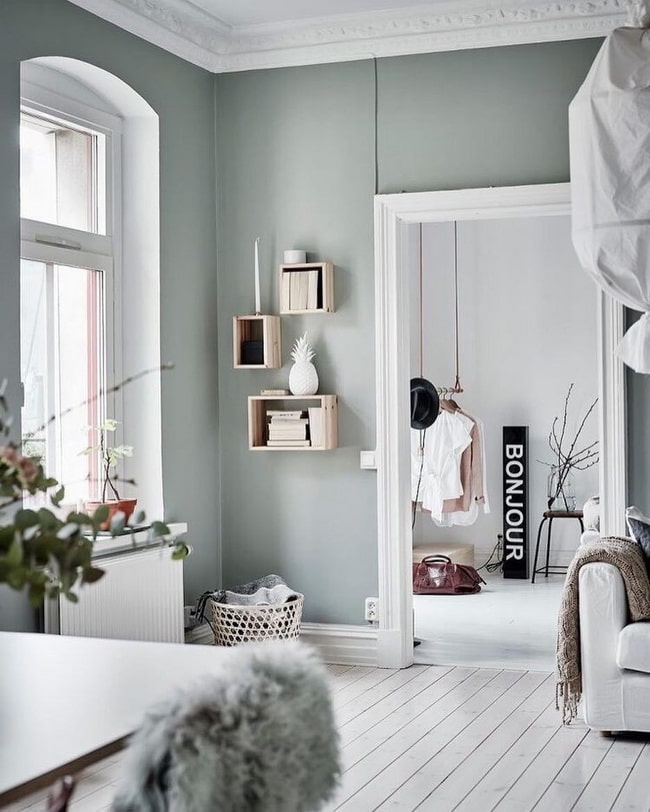 Verde claro para decorar espacios pequeños