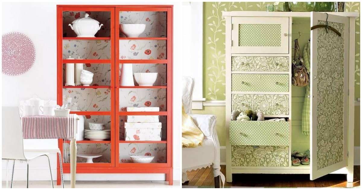 Ideas originales para decorar los muebles con papel pintado