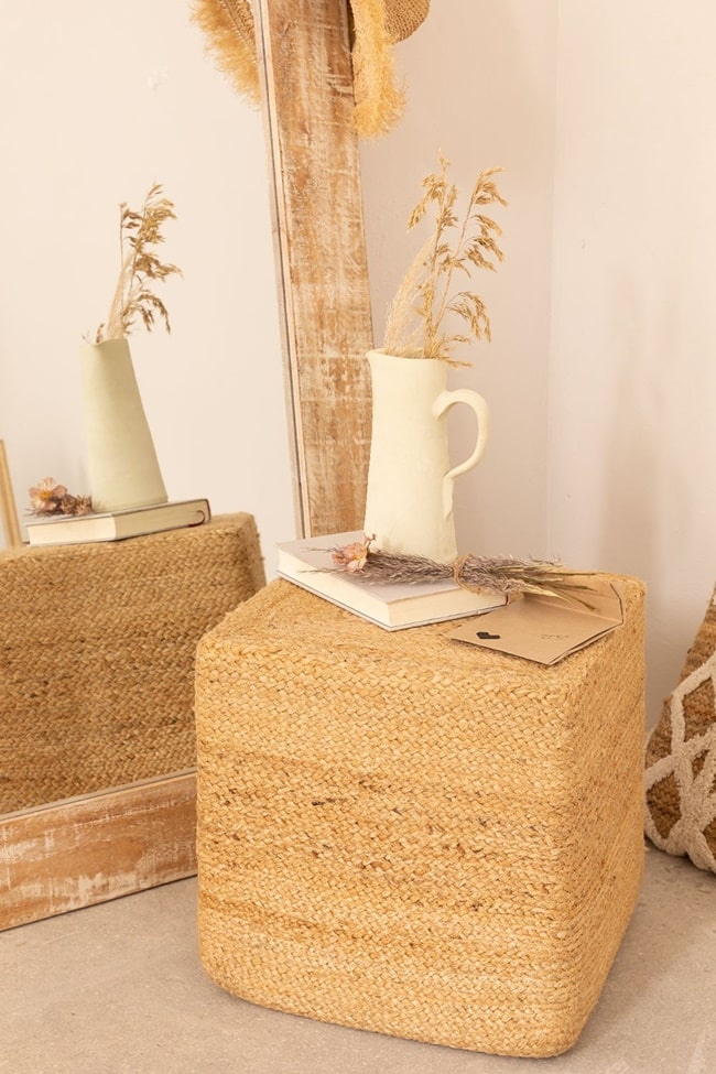 Puffs de fibras naturales