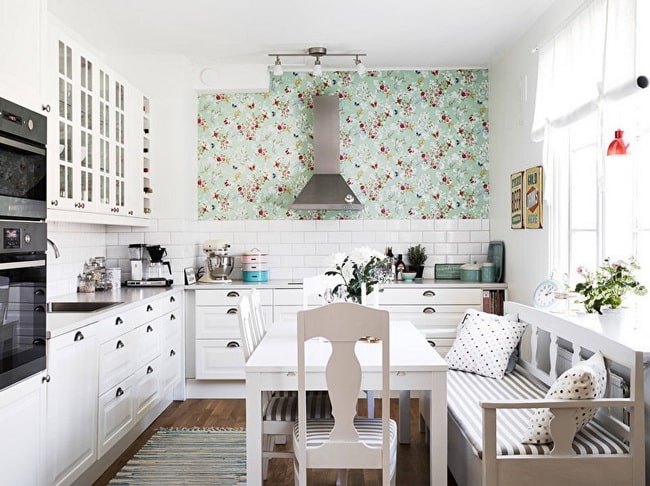 Decoración de cocinas con papel pintado