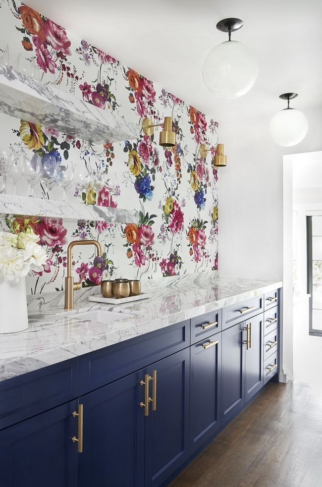 Paredes de cocinas con papel