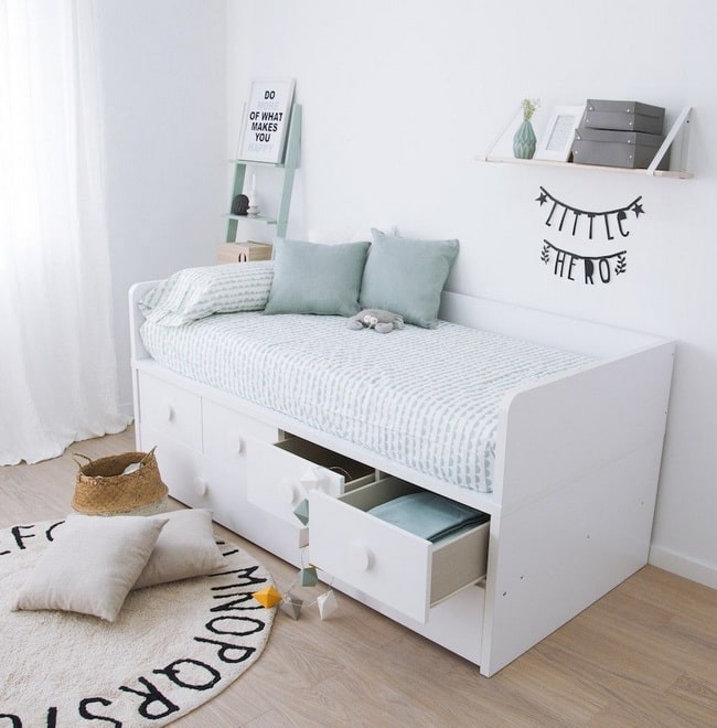 Cama nido con espacio de almacenaje