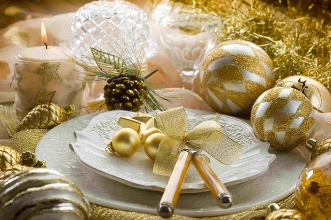 Decoración navideña para la mesa