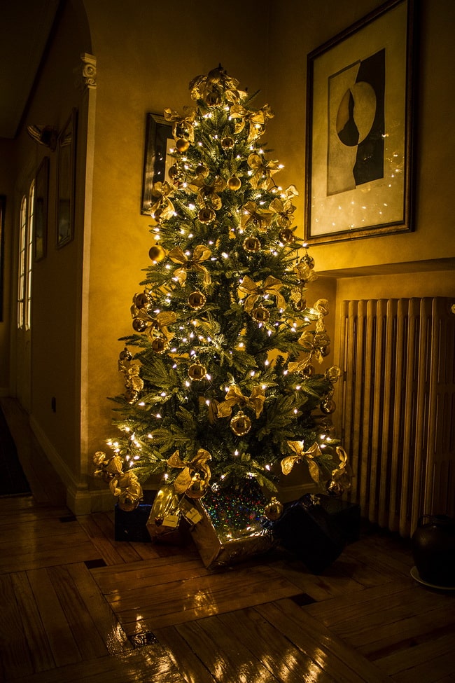Decoración de Navidad en dorado
