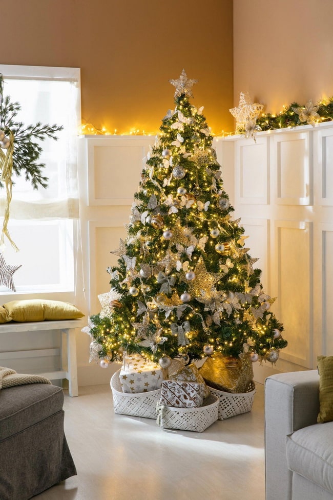 Decoración de Navidad en dorado