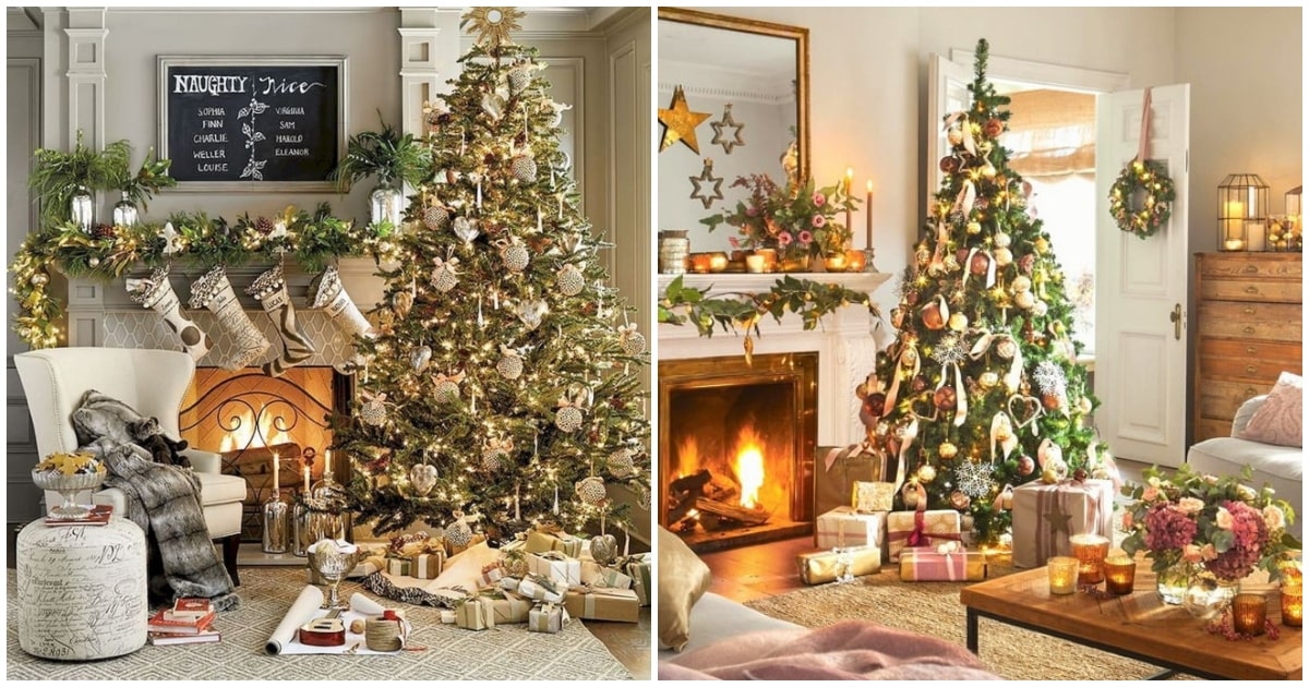 Decoración de Navidad en dorado. Tendencias Navidad 2020-2021.