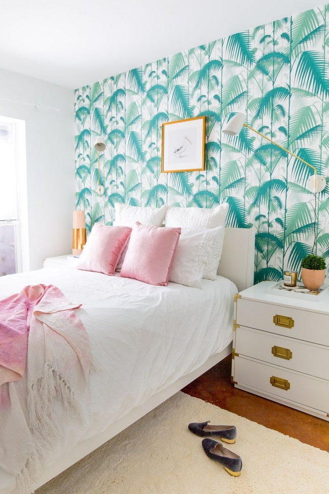 Papel pintado en dormitoriod