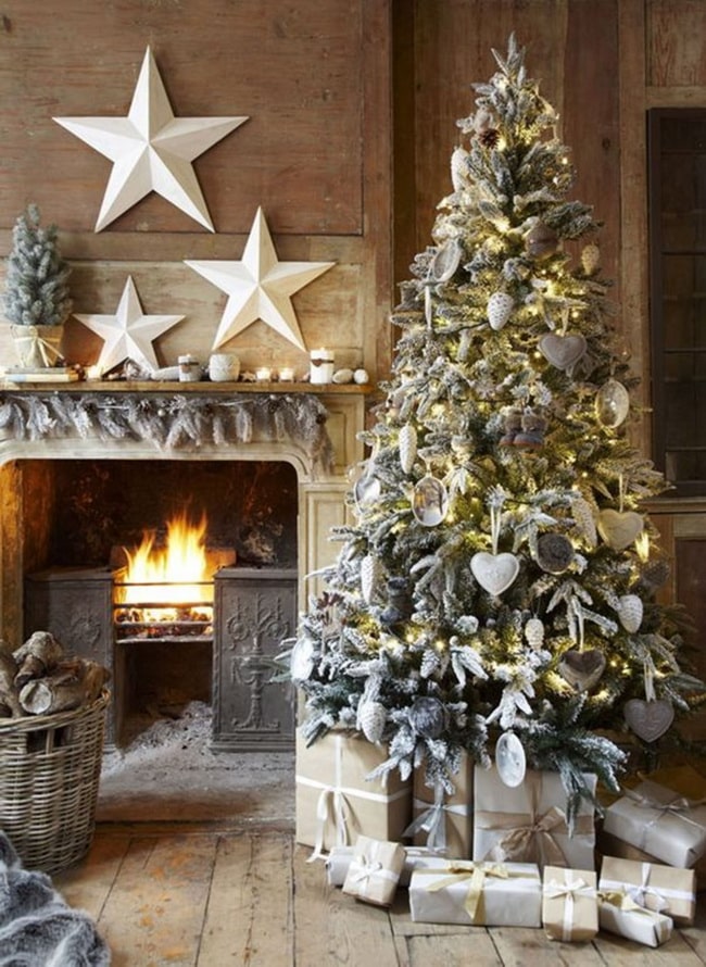Decoración de chimeneas para Navidad