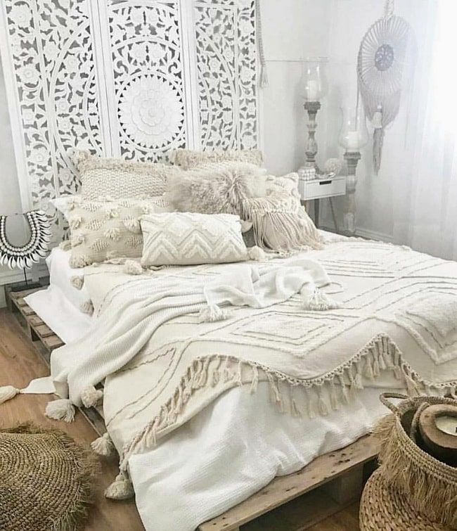 Ropa de cama en colores neutros