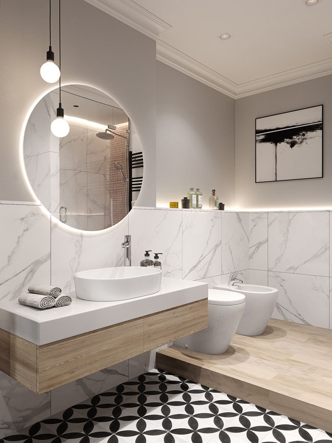 Iluminación para baños modernos