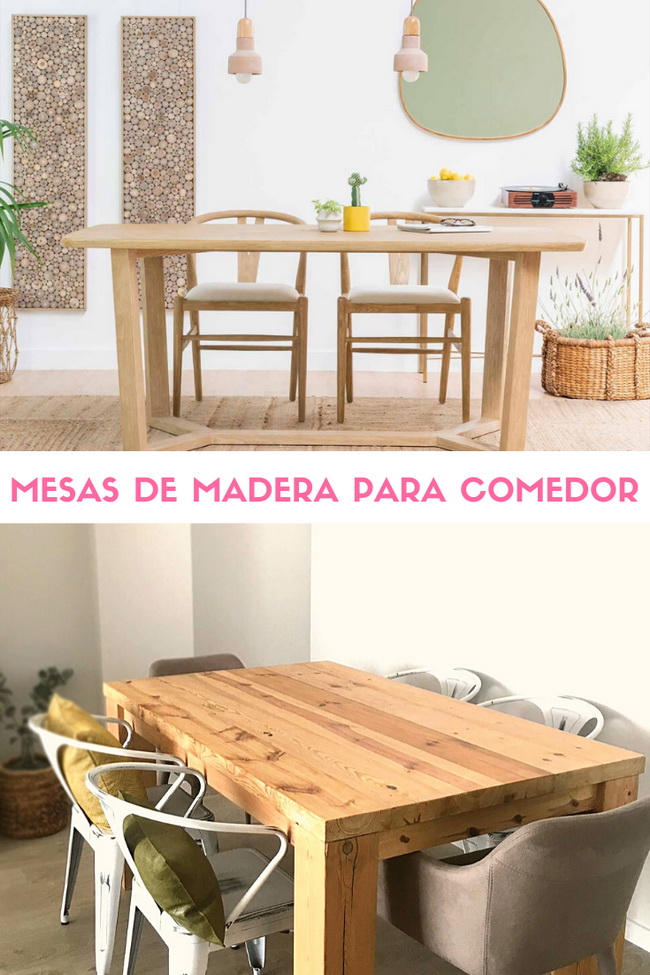 Mesas de comedor de madera