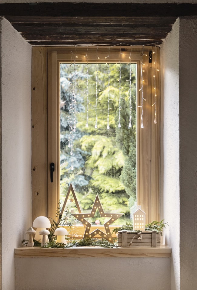 Decoración navideña para las ventanas