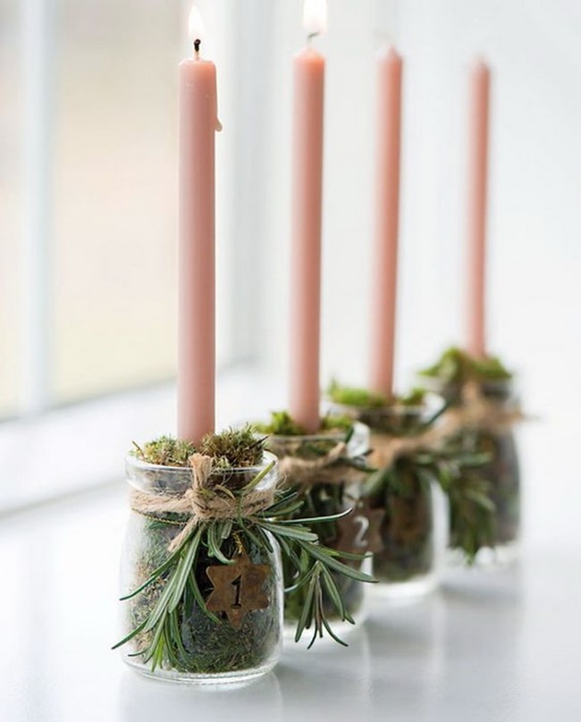 Ideas navideñas con velas