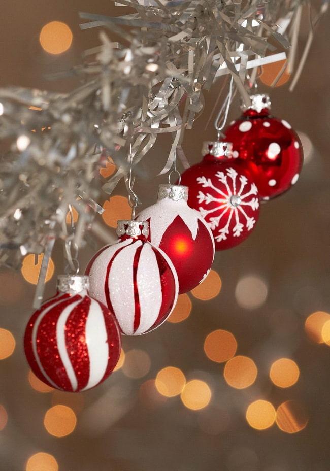Esferas navideñas retro