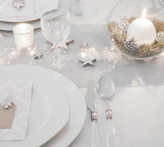 Mesa de Navidad elegante