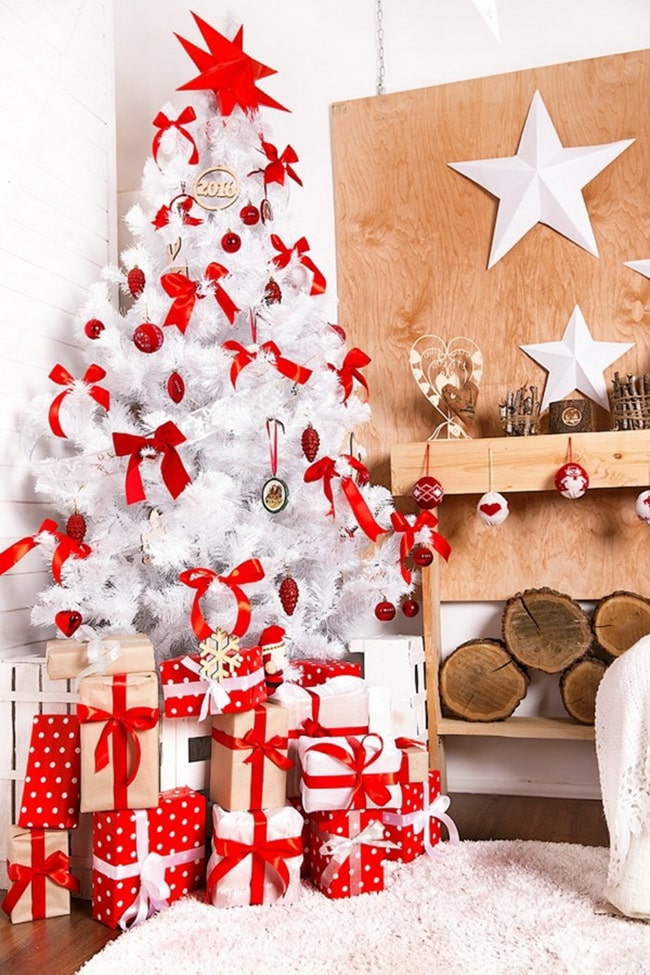 Navidad en blanco y rojo