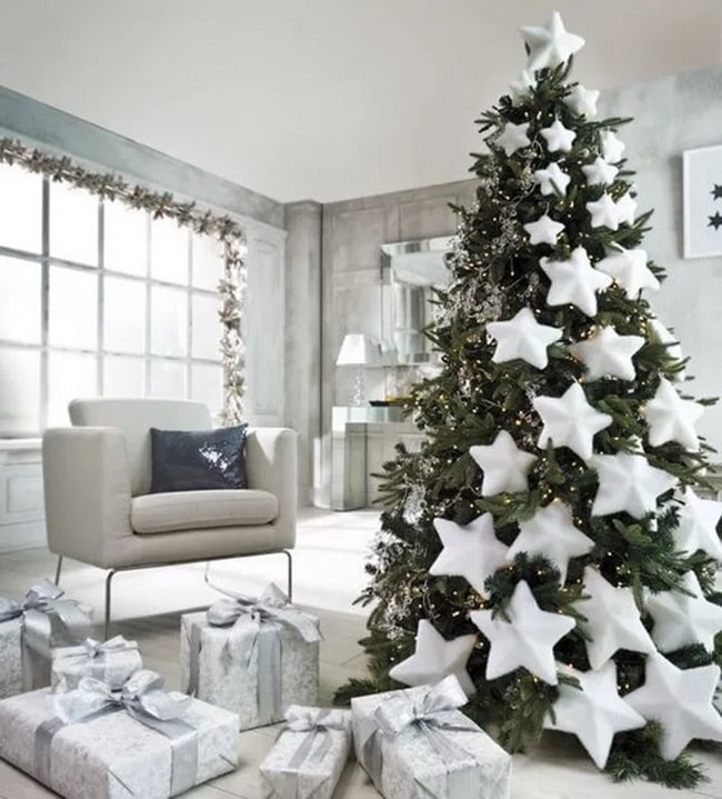 Adornos de Navidad blancos