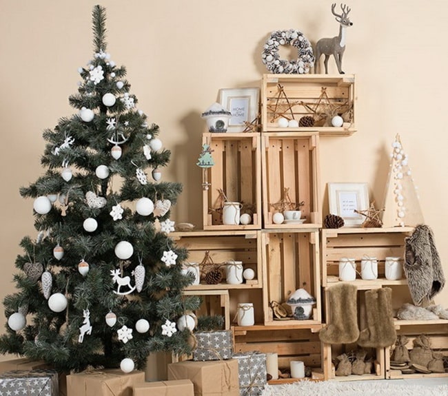Ideas para decorar las navidades con blanco