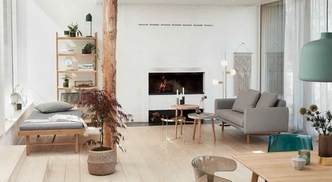 Salón estilo Japandi
