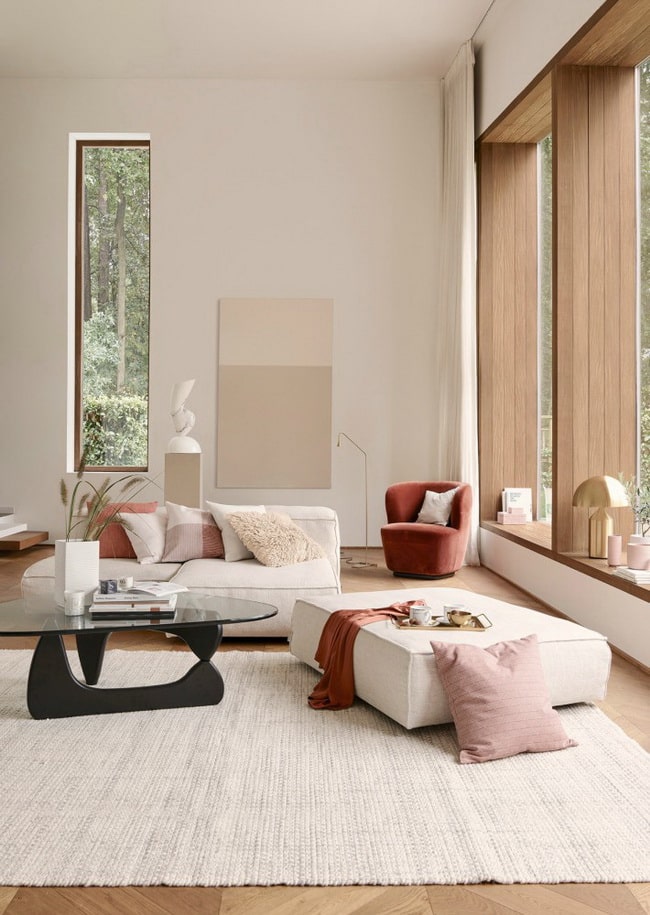 Salón estilo Japandi