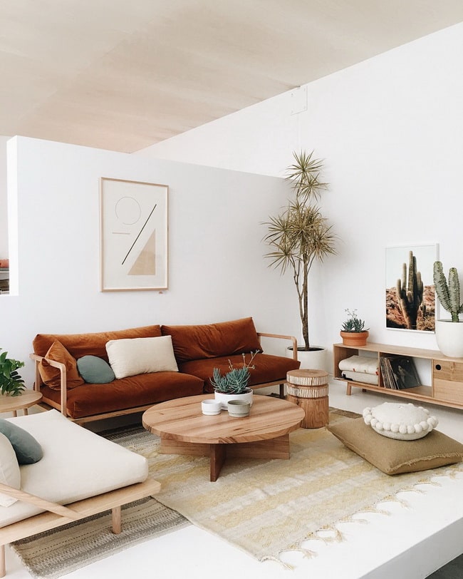 Salón estilo Japandi