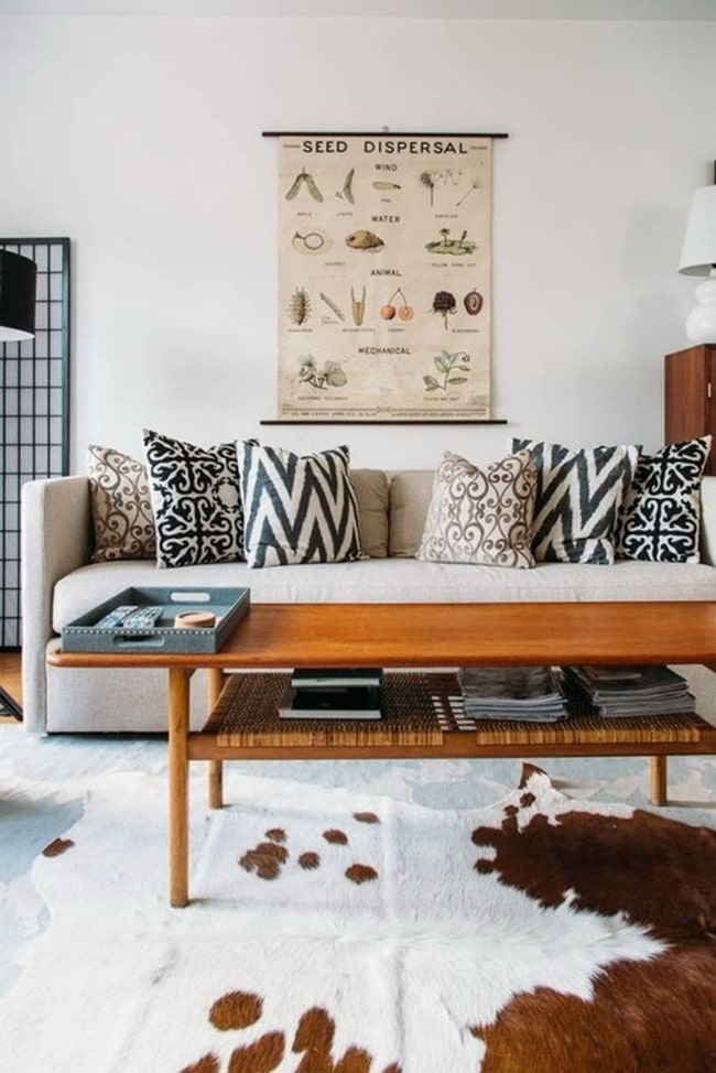Decorar la sala con láminas