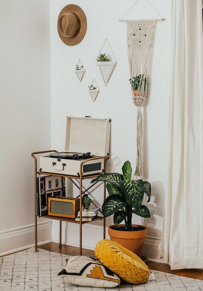 Tocadiscos vintage para decorar