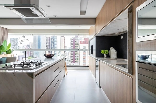 Cocina abierta con isla