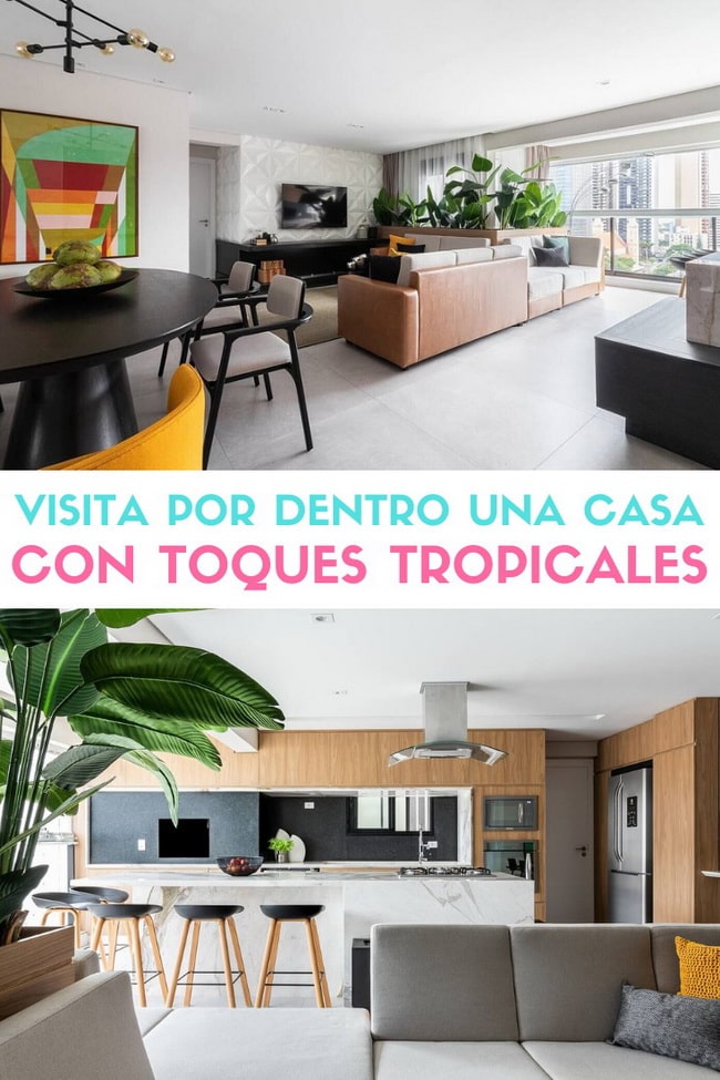 Una casa moderna con toques tropicales