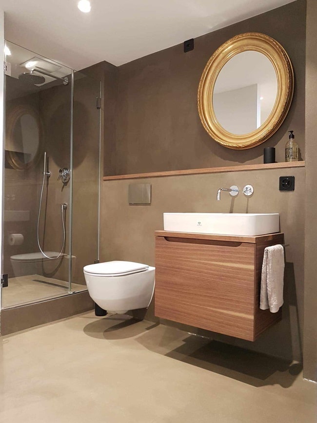 Baños con microcemento