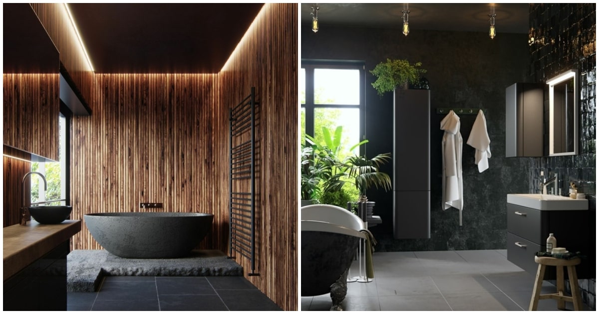 Los baños en color negro son tendencia en decoración 2021