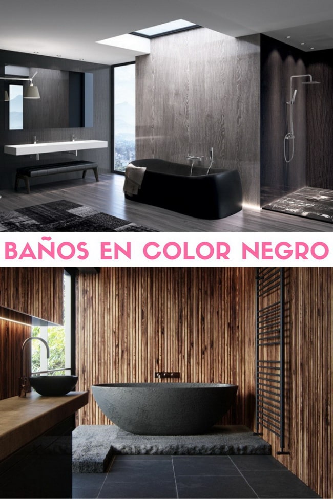 Baños en color negro
