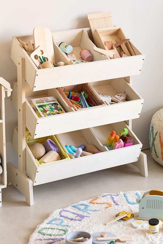 Muebles de almacenaje para espacios infantiles