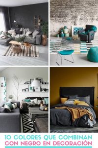 10 colores que combinan con negro en decoración