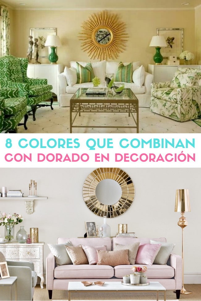 8 colores que combinan con dorado en decoración