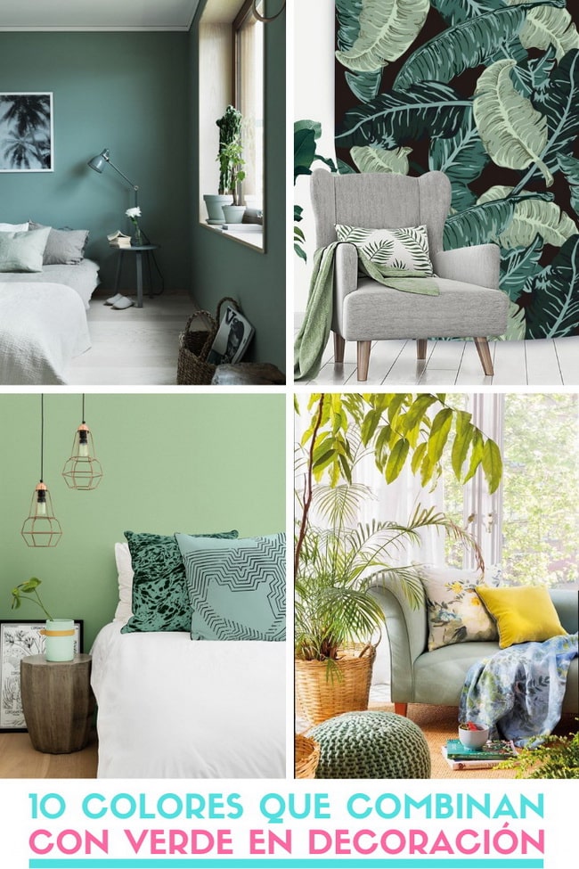 10 colores que combinan verde en decoración