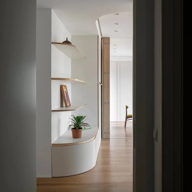 Muebles con líneas curvas