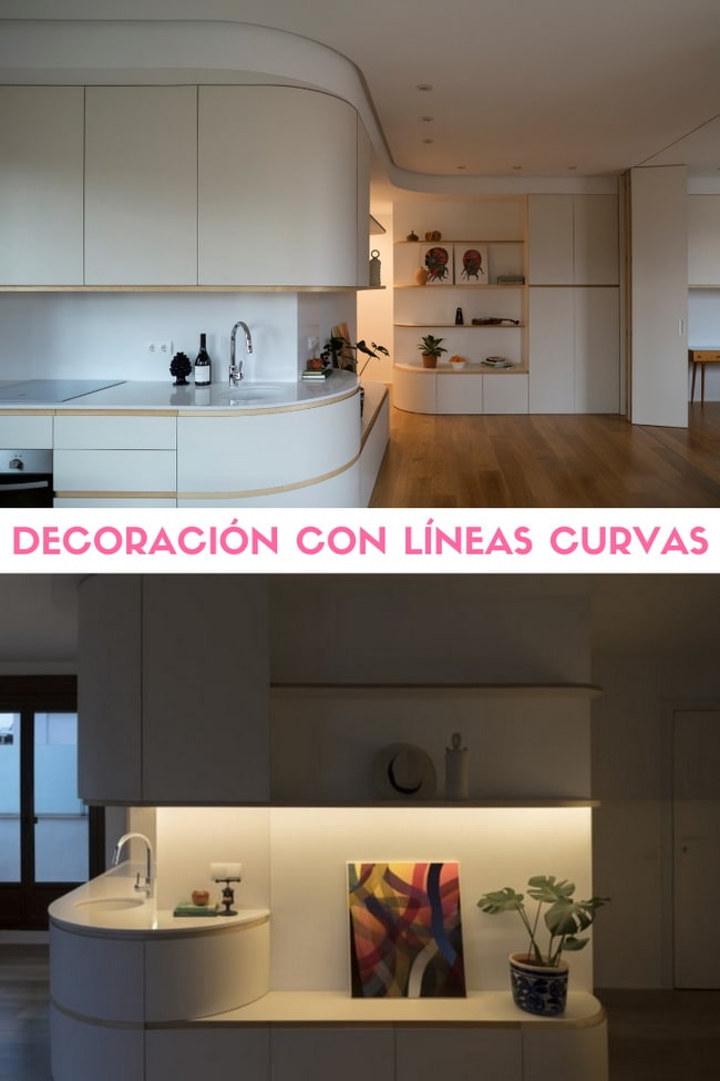Decoración con líneas curvas