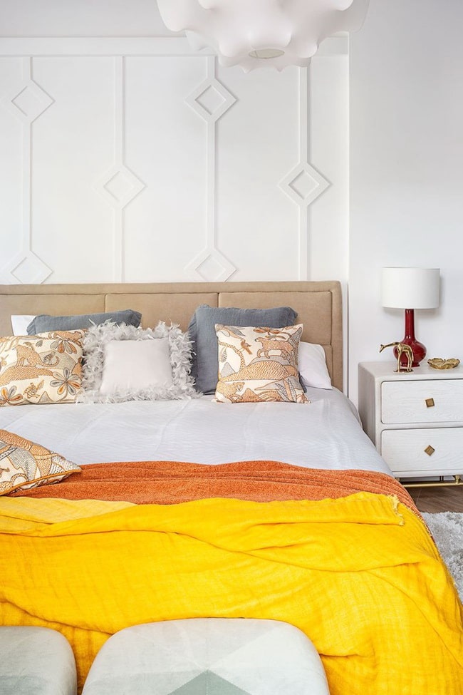 Pared del cabecero con detalles