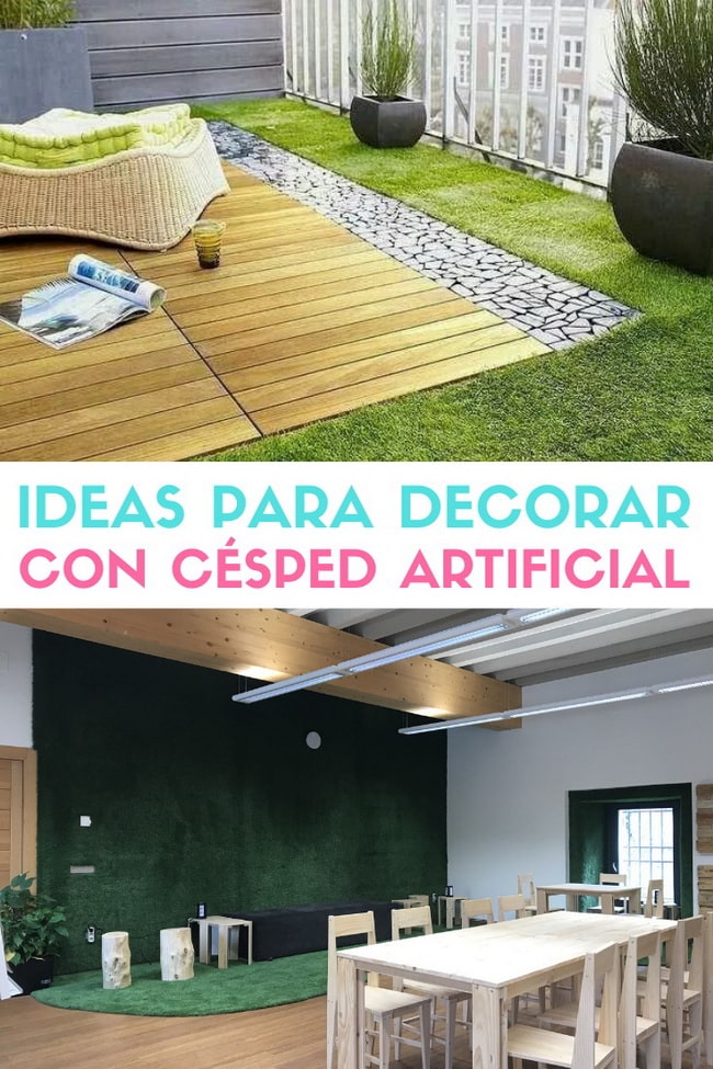 Reina Escepticismo Velo Ideas para decorar con césped artificial en interiores y exteriores