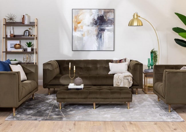 Combinación de colores dorado y marrón