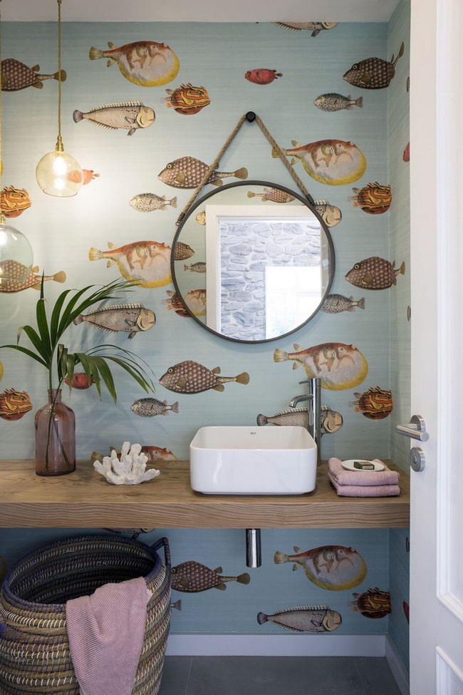 Papel pintado para baños