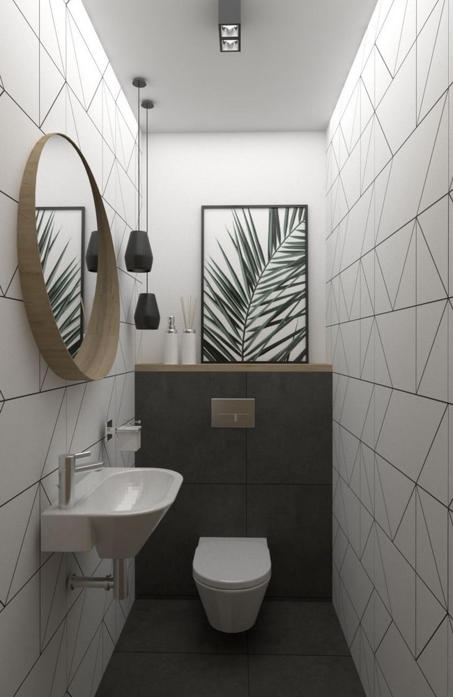 Cómo crear una pared de contraste en el baño