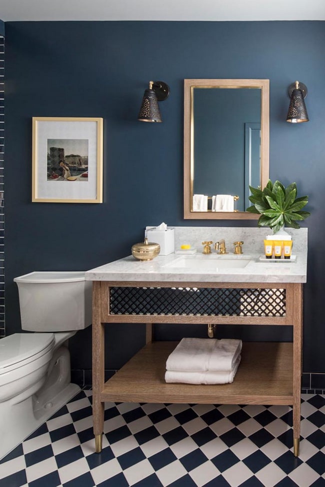 Paredes de baño en color azul