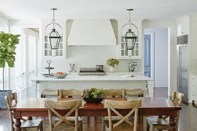 Cocina comedor estilo rústico moderno
