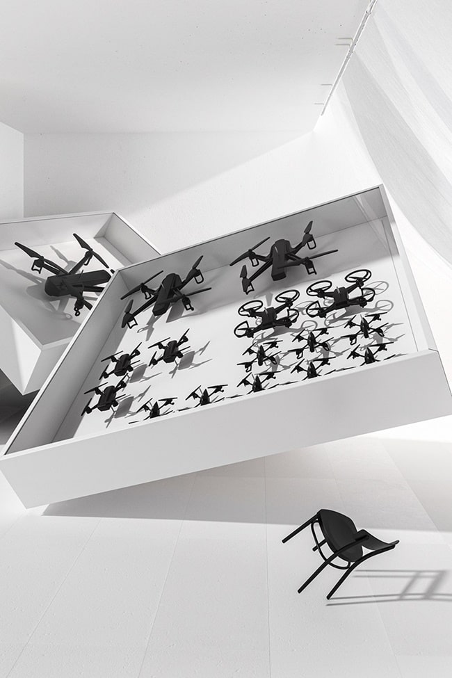 Cuadro con mini drones IKEA ART EVENT